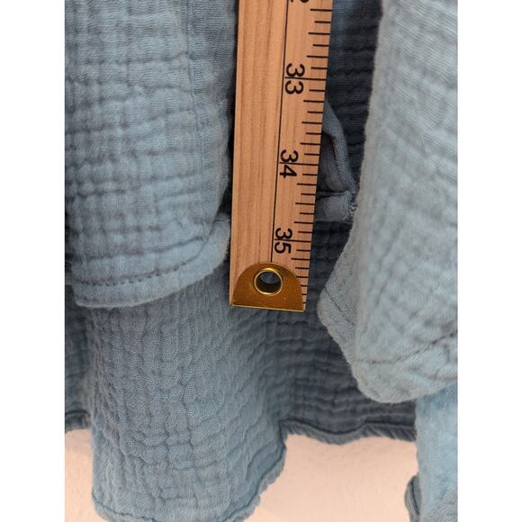 Franco Shirt Dress Blue Button Down Size M - Picture 5 of 6